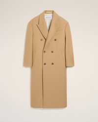 Ami Paris - Long Double Breasted Wool Coat - Lyst