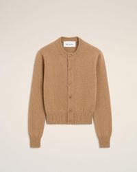 Ami Paris - Crewneck Cashmere Cardigan With Ami De Coeur - Lyst