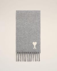 Ami Paris - Alpaca Scarf With Ami De Coeur - Lyst