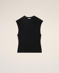 Ami Paris - Jersey Sleeveless Fitted Top - Lyst