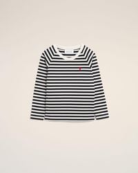 Ami Paris - And Mariniere Cotton T-Shirt With Ami De Coeur - Lyst