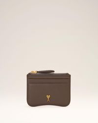 Ami Paris - Paris Paris Zipped Cowhide Leather Card Holder - Lyst