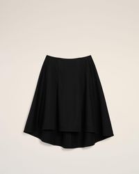 Ami Paris - Midi A-Line Cotton Skirt - Lyst