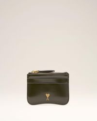 Ami Paris - Cow Leather Paris Paris Zipped Card Holder - Lyst