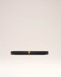 Ami Paris - Ami De Coeur Gürtel Aus Schwarzem Rindsleder 25 Mm Mit Schnalle Schwarz - Lyst