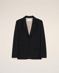 Ami Paris - New Wool Single Breasted Boxy Jacket - Lyst
