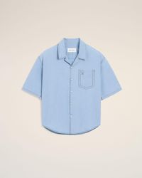 Ami Paris - Boxy Cotton Short-Sleeve Shirt With Ami De Coeur - Lyst