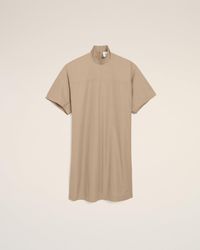 Ami Paris - Cotton Stand Up Collar Buttoned Dress - Lyst