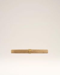 Ami Paris - Cowhide Leather Ami De Coeur Buckle Belt - Lyst