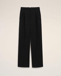 Ami Paris - New Wool Low Waist Wide Trousers - Lyst