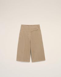 Ami Paris - Cotton Wrapped Belted Bermuda Shorts - Lyst