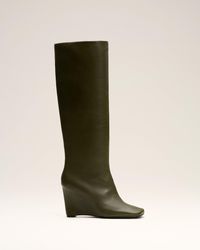 Ami Paris - Leather Bicolor Knee High Boots - Lyst