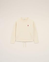 Ami Paris - Cotton Ami De Coeur Crewneck Sweatshirt - Lyst