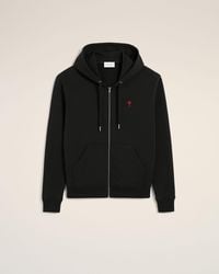 Ami Paris - De Coeur Zip-Up Hoodie - Lyst