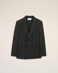Ami Paris - Wool Double Breasted Jacket - Lyst