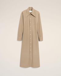 Ami Paris - Cotton Fitted Shirt Dress - Lyst