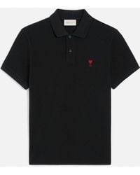 Ami Paris - Polo Ami De Coeur En Piqué - Lyst