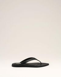 Ami Paris - Lamb Leather Pointed Toe Flip Flops - Lyst