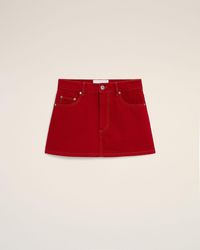 Ami Paris - Mini Cotton Skirt - Lyst