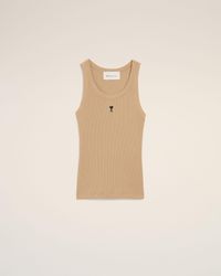 Ami Paris - Cotton Tanktop With Ami De Coeur - Lyst
