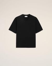 Ami Paris - Cotton T-Shirt With Embossed Ami De Coeur - Lyst