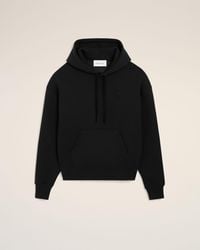 Ami Paris - Cotton Hoodie With Embossed Ami De Coeur - Lyst