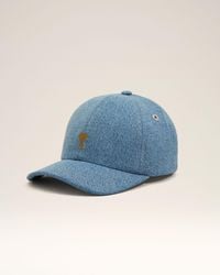 Ami Paris - Denim Ami De Coeur Embroidery Cap - Lyst