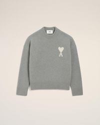 Ami Paris - Alpaca Ami De Coeur Crewneck Sweater - Lyst