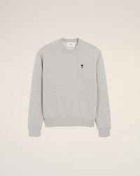 Ami Paris - Cotton Contrasted Ami De Coeur Sweatshirt - Lyst