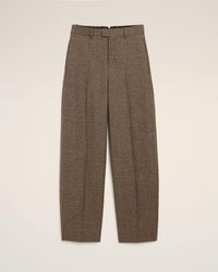 Ami Paris - Houndstooth Balloon-Fit Wool Trousers - Lyst