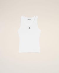 Ami Paris - Cotton Ami De Coeur Tanktop - Lyst