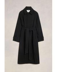 Ami Paris - Long Belted Coat - Lyst
