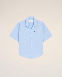 Ami Paris - Boxy Cotton Short-Sleeve Shirt With Ami De Coeur Tulip - Lyst