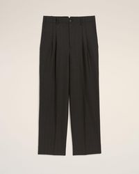 Ami Paris - High-Waisted Carrot-Fit Striped Wool Trousers - Lyst