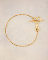 Ami Paris - Brass Ami De Coeur Chain Bracelet - Lyst