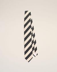 Ami Paris - Striped Cotton And Silk Tie - Lyst