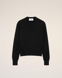Ami Paris - Wool Ami De Coeur Crewneck Sweater - Lyst