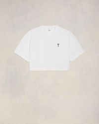 Ami Paris - Ami De Coeur Crop T-Shirt - Lyst