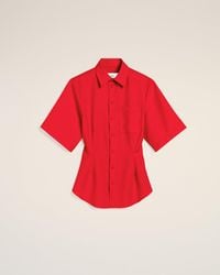 Ami Paris - Wool Short Sleeves Shirt - Lyst
