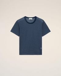 Ami Paris - Striped Cotton Ami De Coeur T-Shirt - Lyst