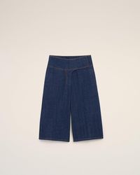 Ami Paris - Cotton Wrapped Belted Bermuda Shorts - Lyst