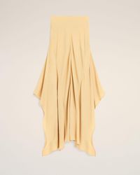 Ami Paris - Maxi Flared Blended Silk Skirt - Lyst