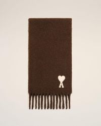 Ami Paris - Alpaca Scarf With Ami De Coeur - Lyst