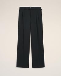 Ami Paris - Wool Low Waist Wide Trousers - Lyst