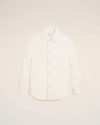 Ami Paris - Nylon Padded Buttoned Jacket - Lyst
