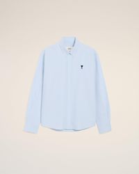 Ami Paris - Cotton Button Down Ami De Coeur Shirt - Lyst