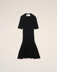 Ami Paris - Knit Mini Godet Dress - Lyst