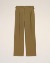 Ami Paris - Wool Low Waist Wide Trousers - Lyst