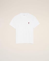 Ami Paris - Cotton T-Shirt With Ami De Coeur - Lyst