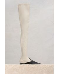 Ami Paris - Pointed Toe Flat Over The Knee Boots - Lyst